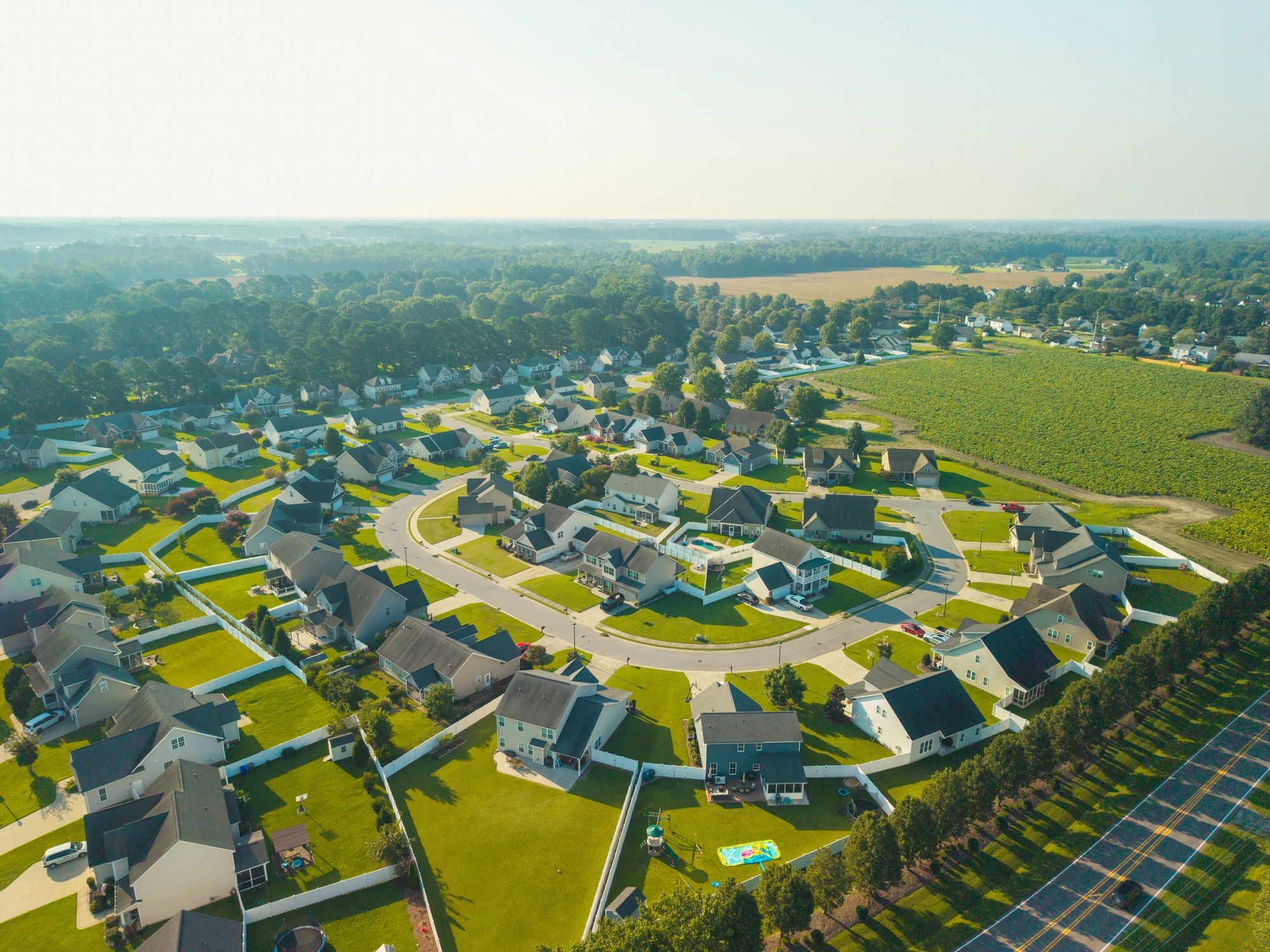 Residential neighborhood representing homes for sale