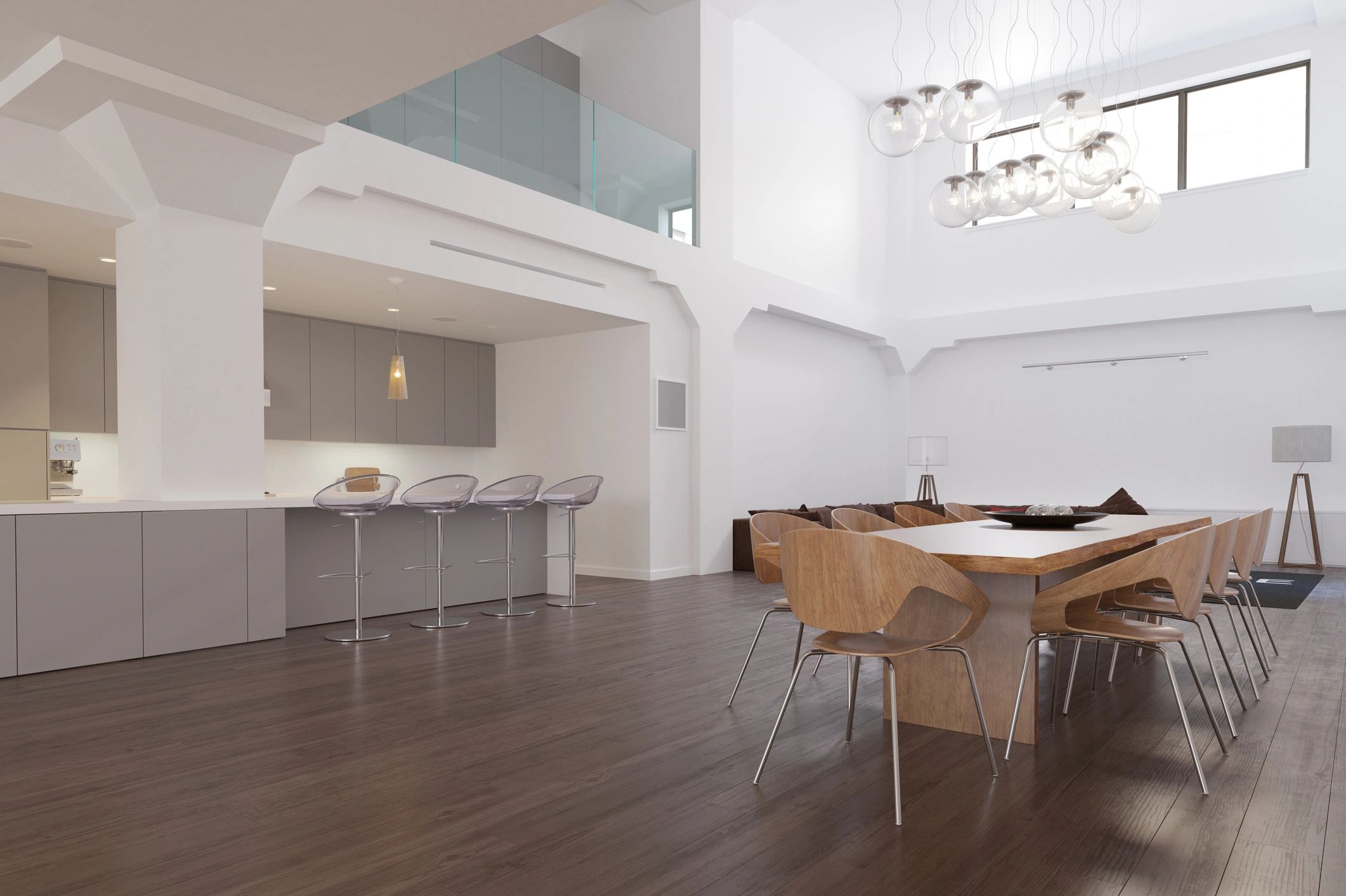 Modern open-plan apartment interior representing rental options